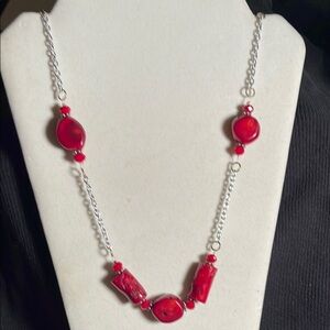 Red Coral long necklace